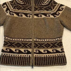 Sundance Charcoal and Ivory Knit Sweater hand knit natural wool
Retro 70’s Wool